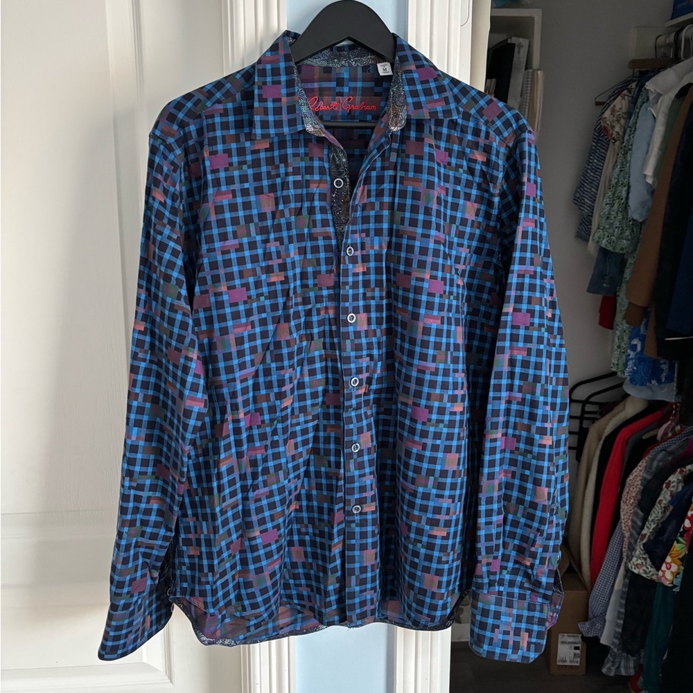 Robert Graham Patterned Dress Shirt M